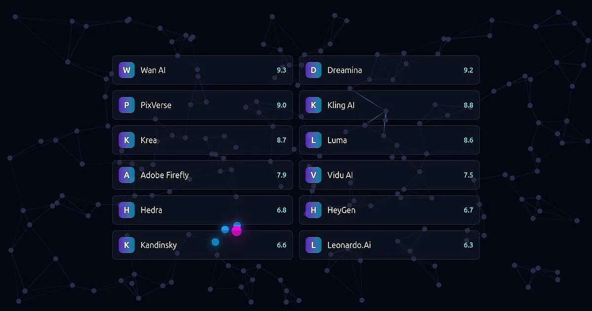 AI Expertise collection of free AI video generators: a list of tools with scores